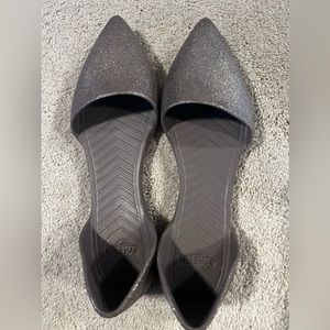 Native Sparkly D'Orsay Flats | Audrey Bling size 8